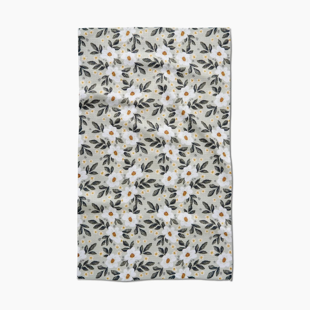 GEOMETRY TEA TOWEL - PAINTED SPRING FLOWERS