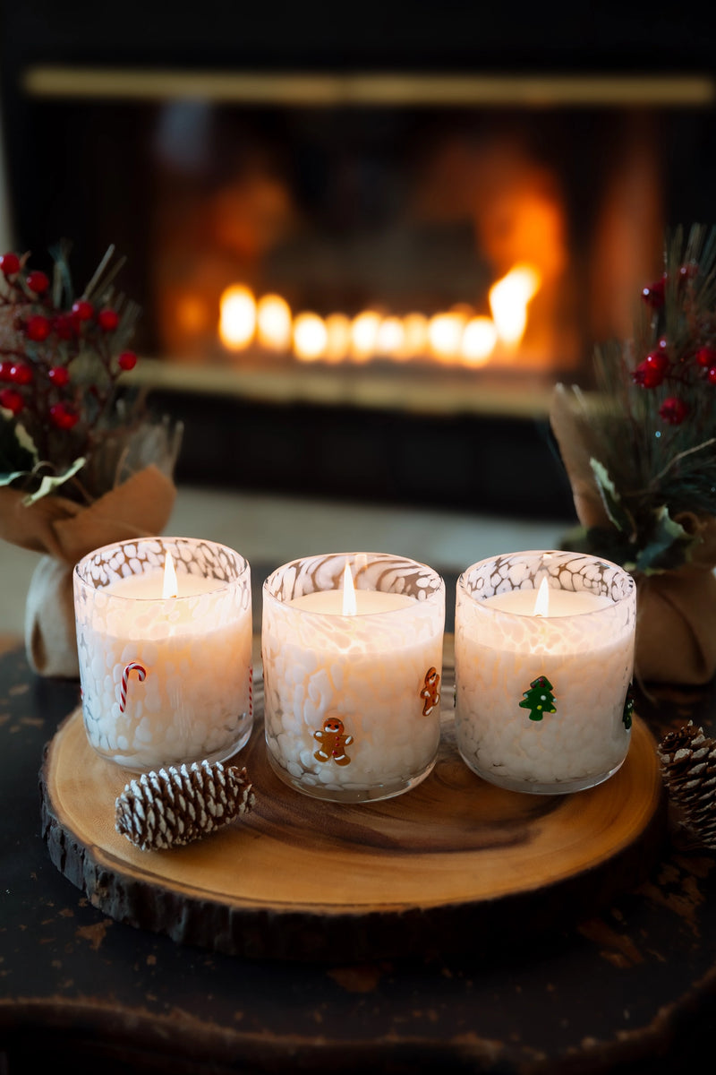 CHRISTMAS TREE FARM SPECKLED CANDLE