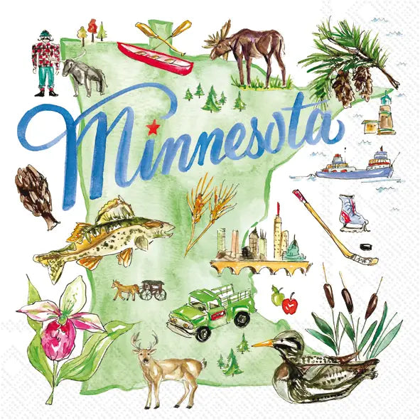 MINNESOTA STATE PAPER COCKTAIL NAPKINS
