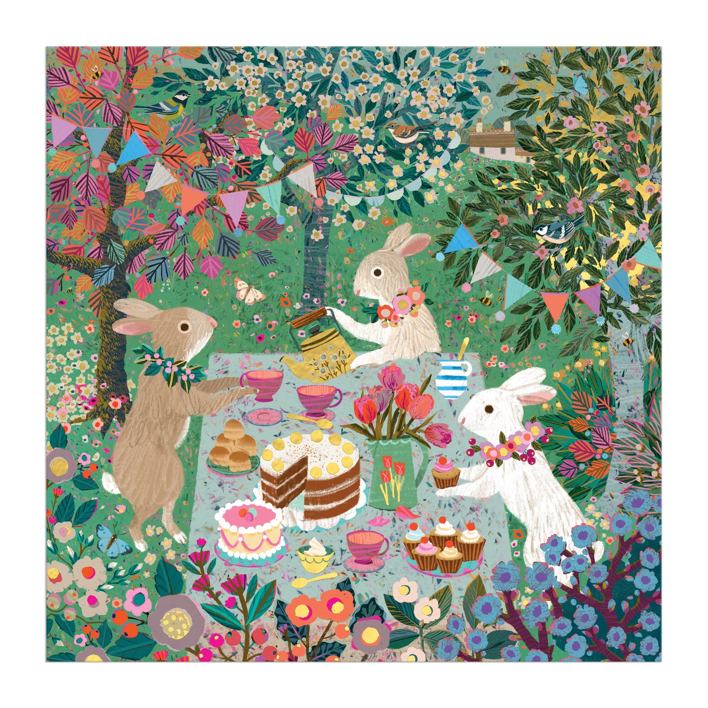SPRING TEA PARTY - 500 PC. FOIL PUZZLE