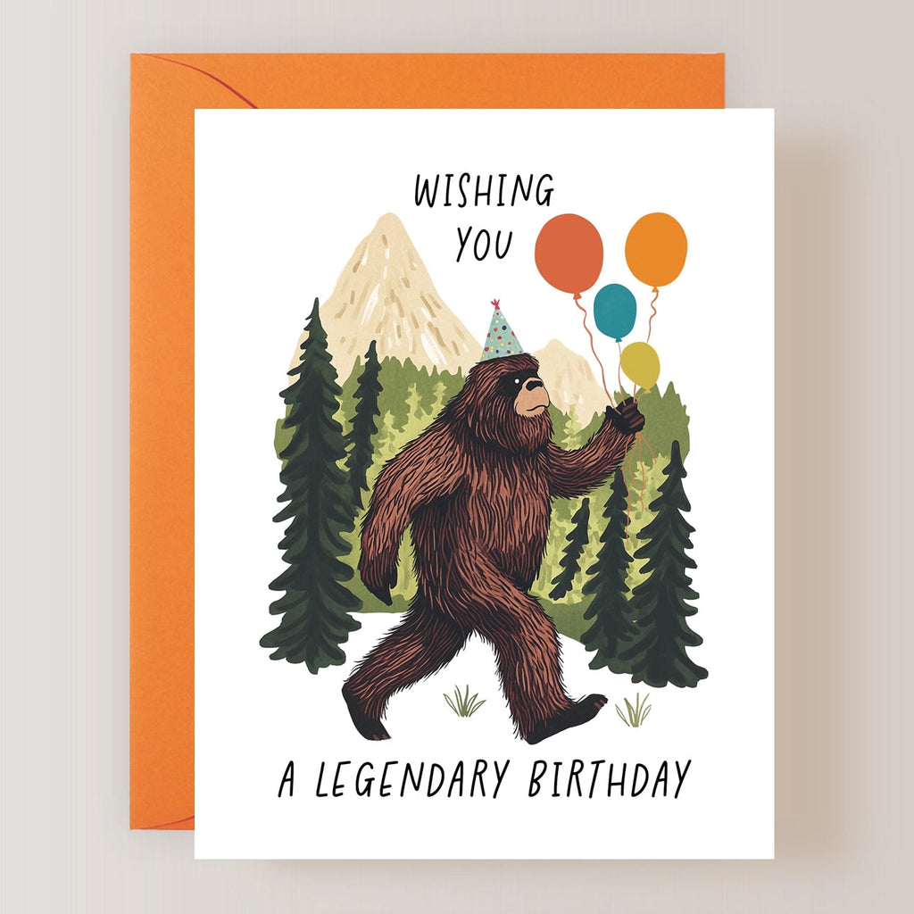 BIGFOOT BIRTHDAY CARD