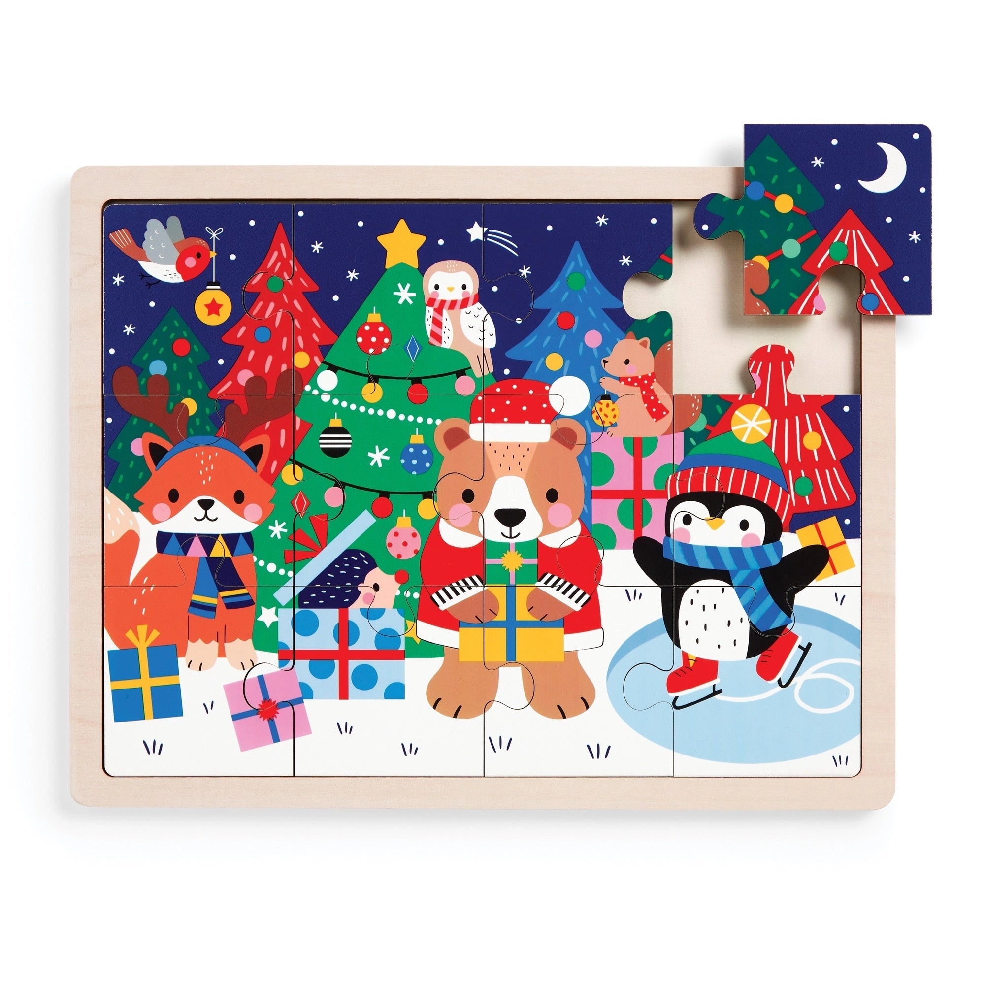 FESTIVE FRIENDS 12 PC PUZZLE