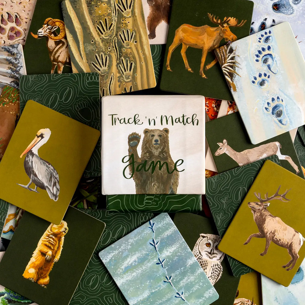 NATIONAL PARKS ANIMALS & TRACKS MEMORY CARD GAME