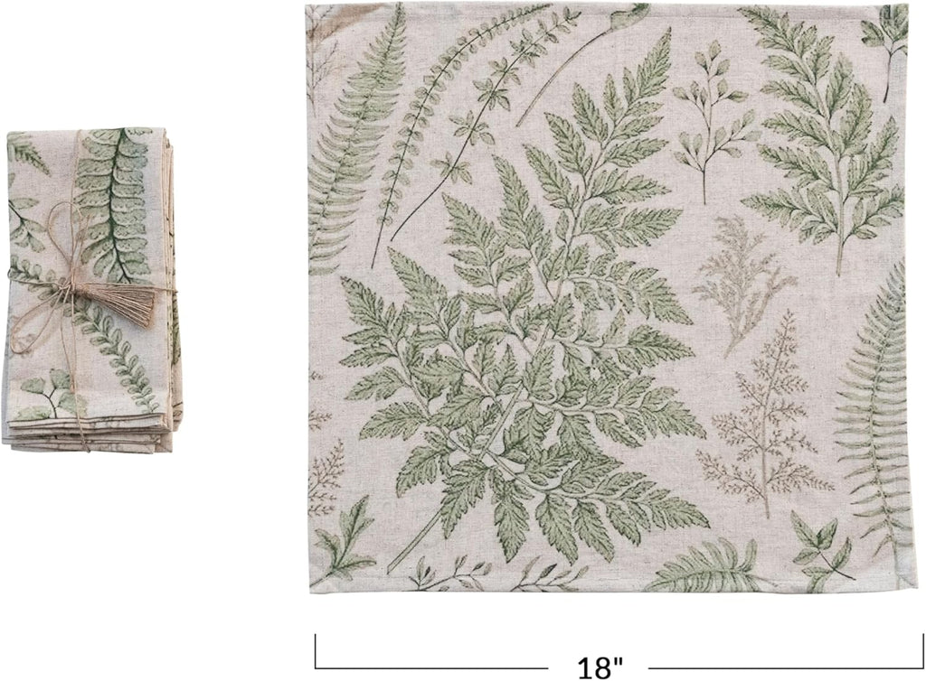 COTTON & LINEN PRINTED NAPKINS