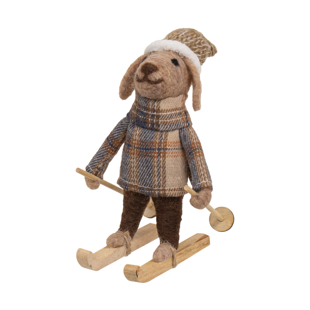SKI CHALET DOG ORNAMENT