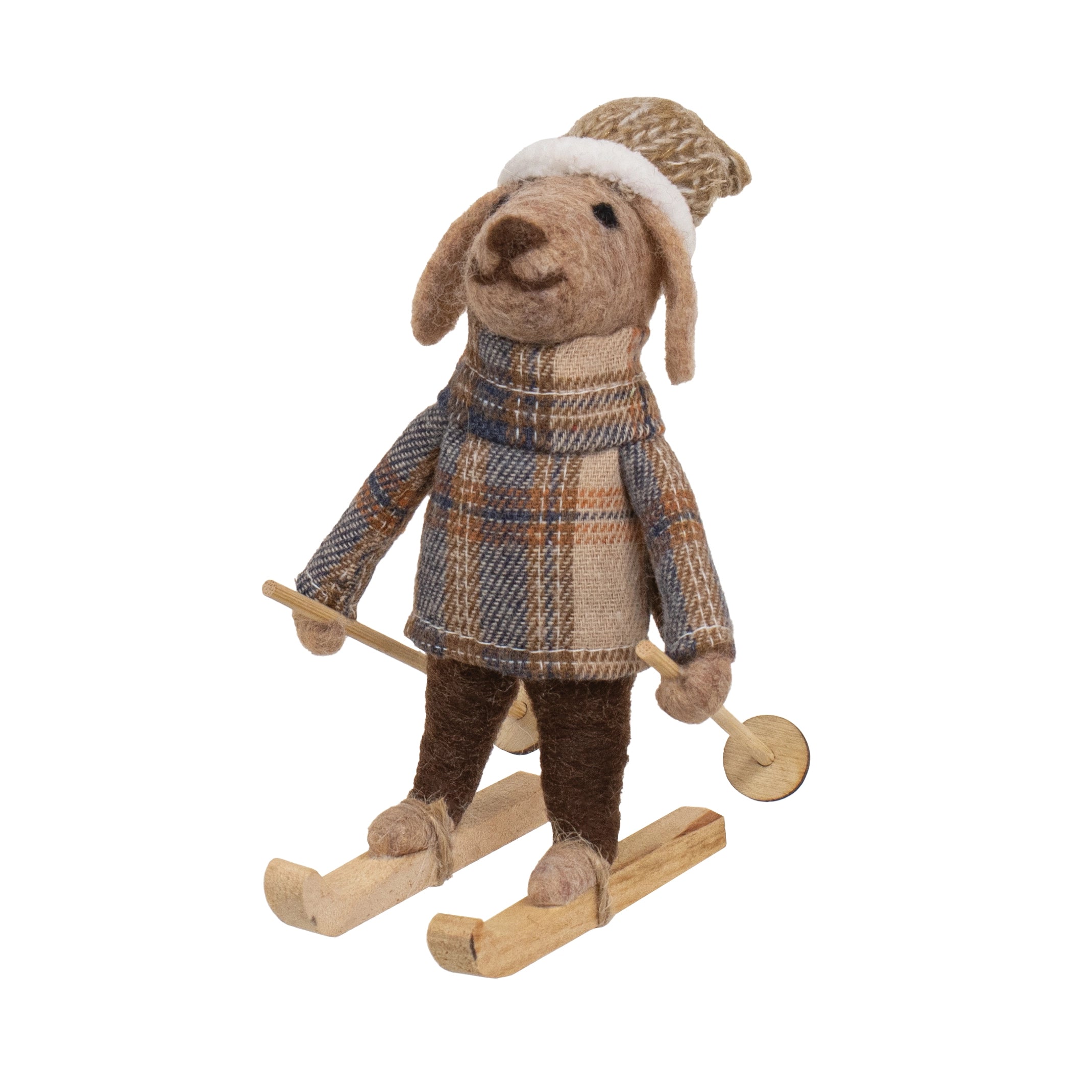 SKI CHALET DOG ORNAMENT