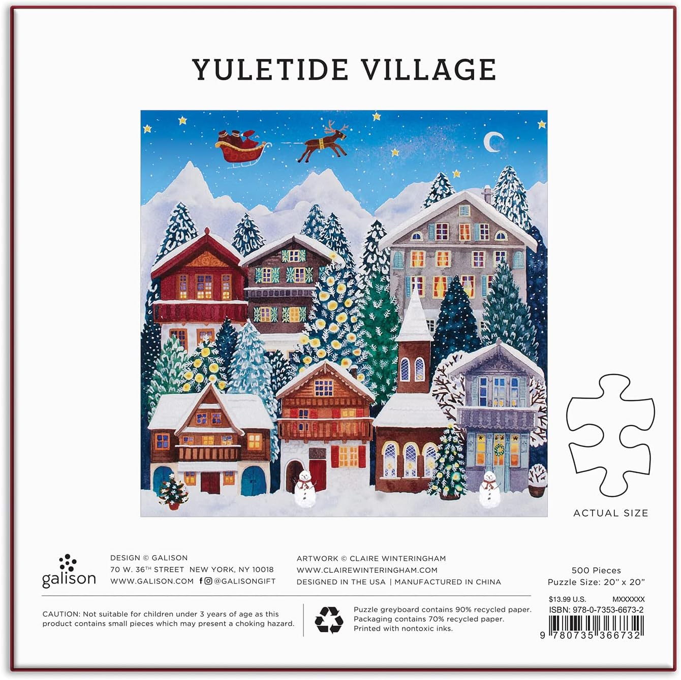 YULETIDE VILLAGE 500 PC. PUZZLE