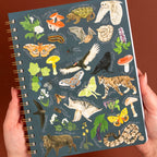 MIDNIGHT FLORA + FAUNA SPIRAL NOTEBOOK