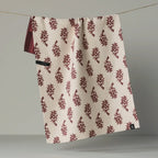 GEOMETRY LUXE KITCHEN TOWEL - FESTIVE CRANBERRY