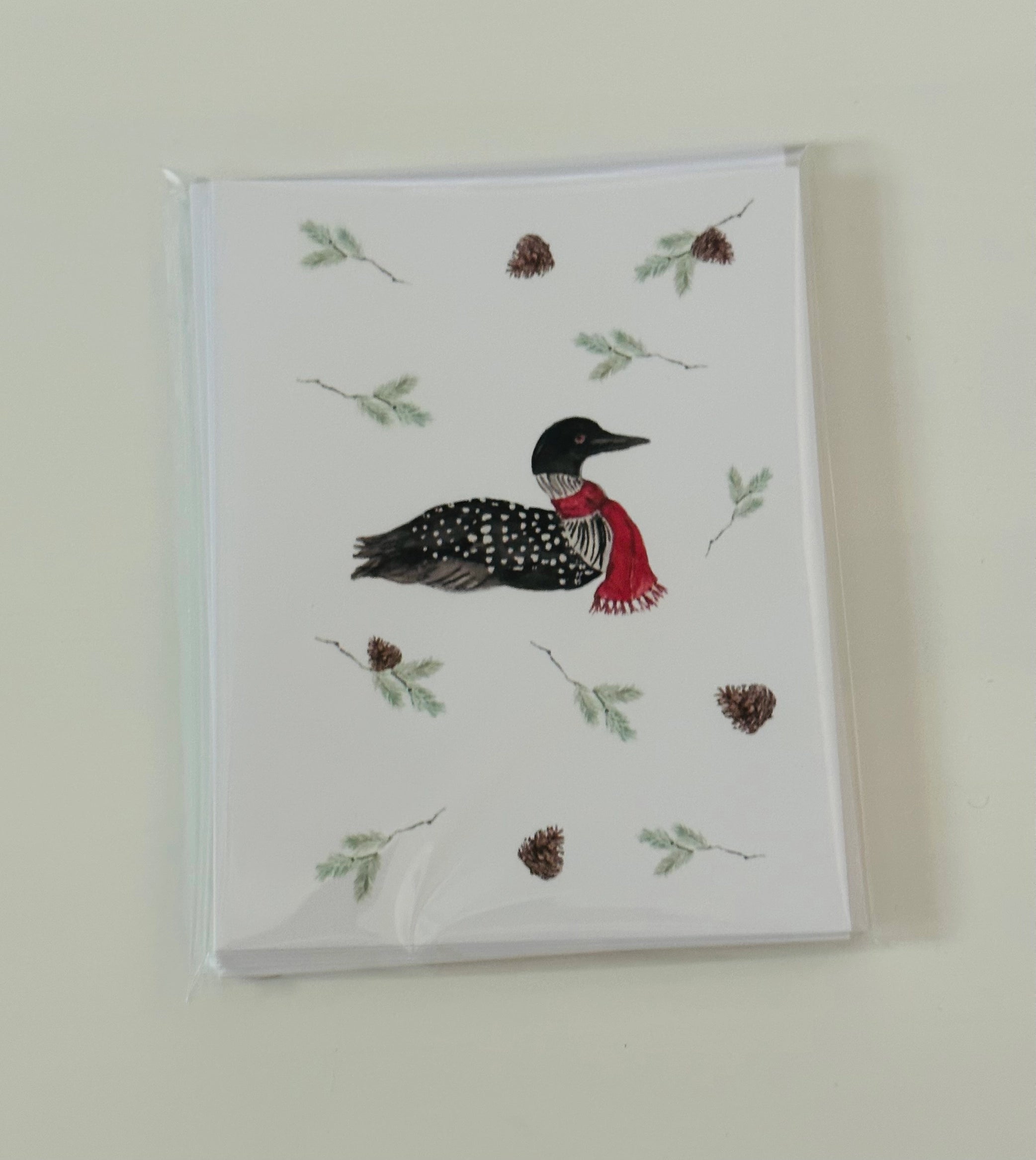 HOLIDAY LOON NOTECARD SET