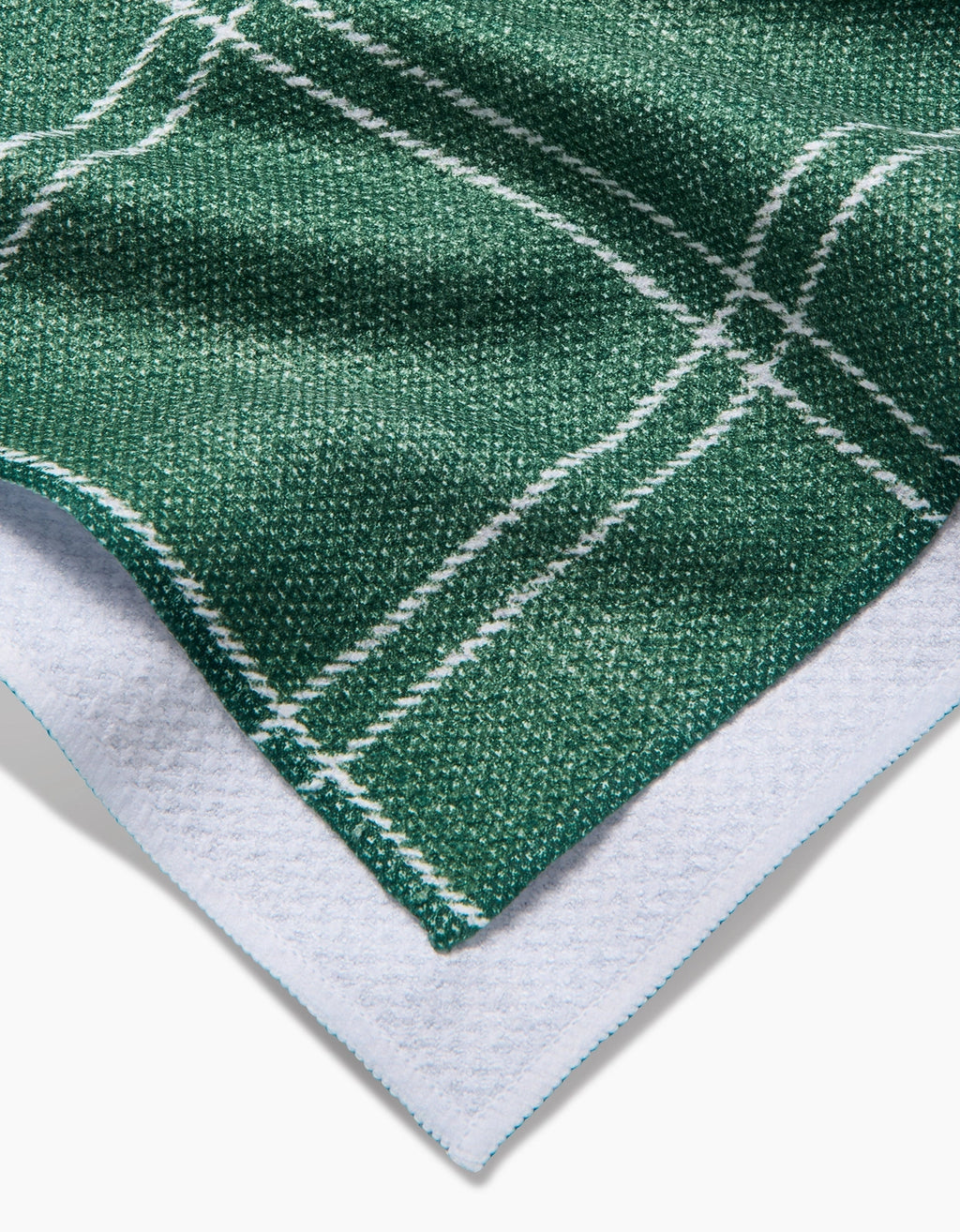 GEOMETRY TEA TOWEL - PINE FOREST PLAID