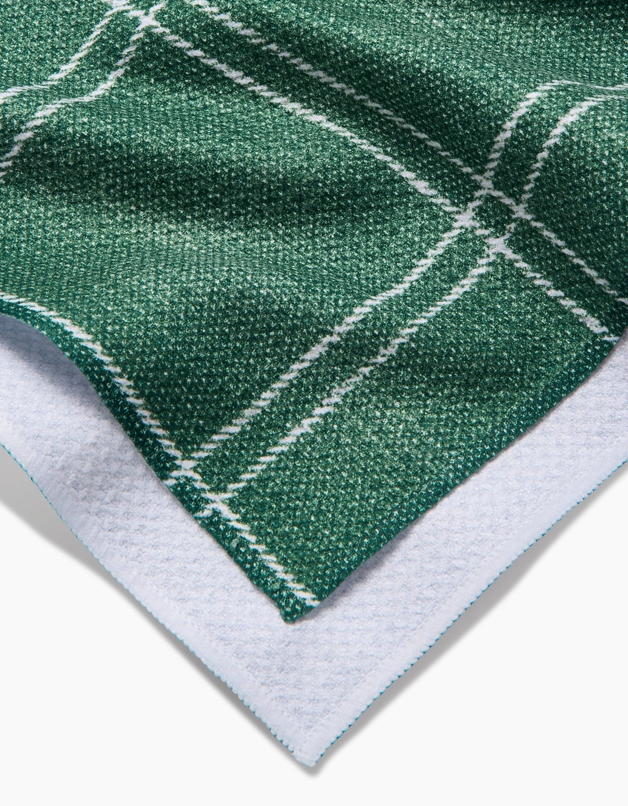 GEOMETRY TEA TOWEL - PINE FOREST PLAID