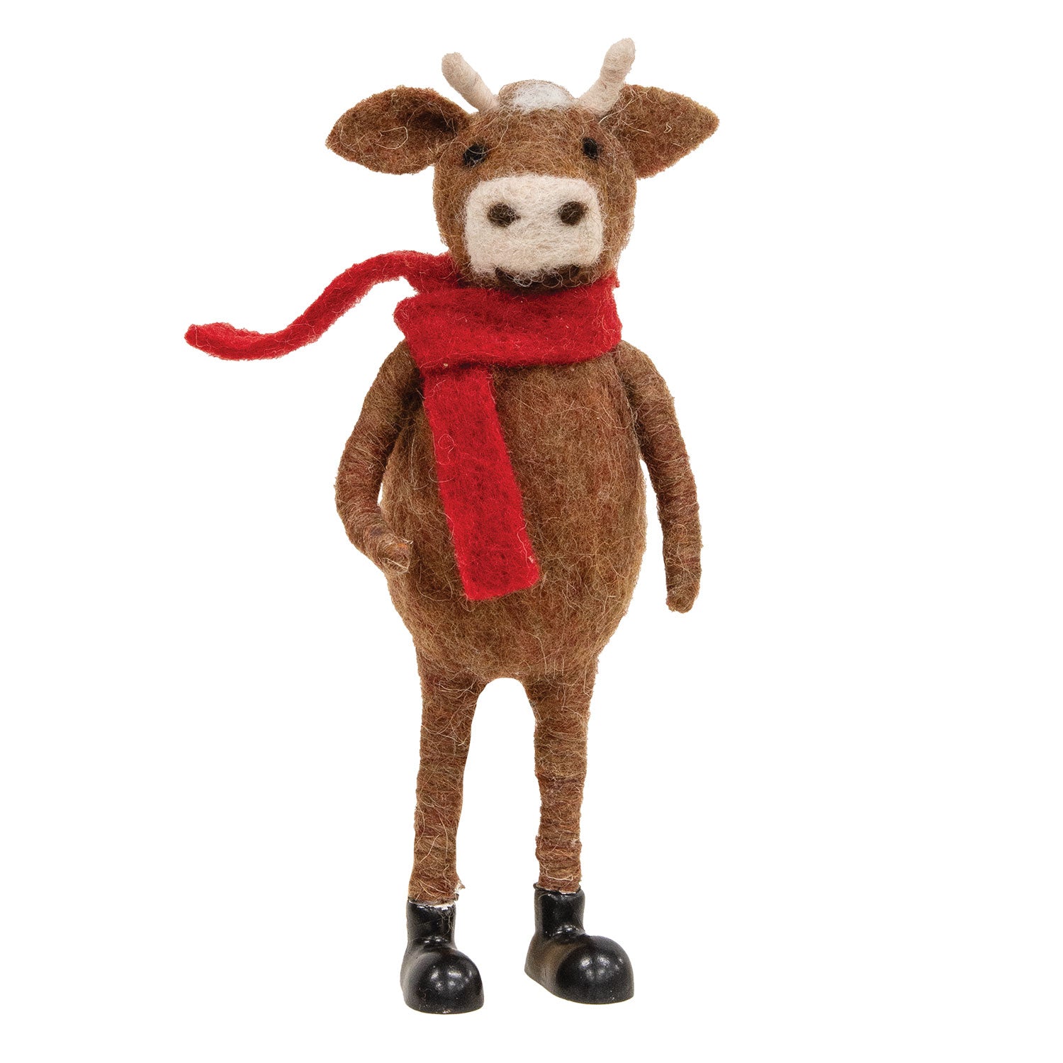 COW IN RED SCARF ORNAMENT