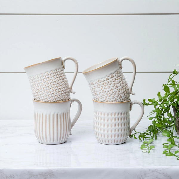 CREAM PATTERNED MUG