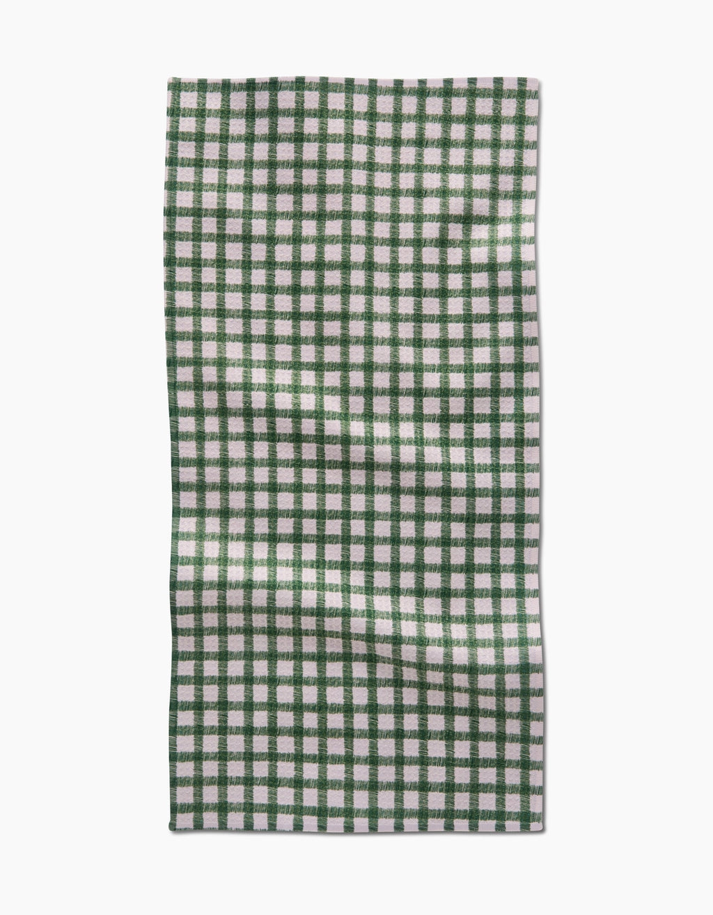 GEOMETRY BAR TOWEL - FIRESIDE PLAID GREEN