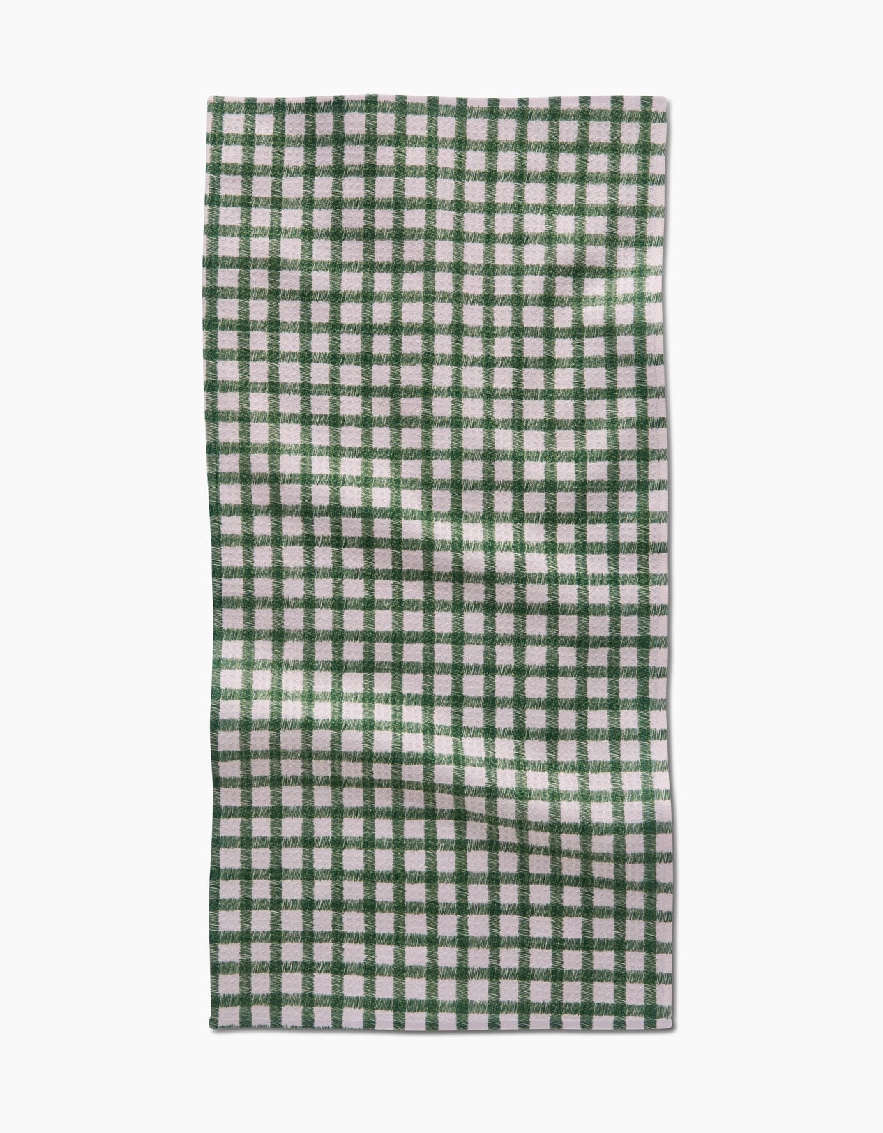 GEOMETRY BAR TOWEL - FIRESIDE PLAID GREEN