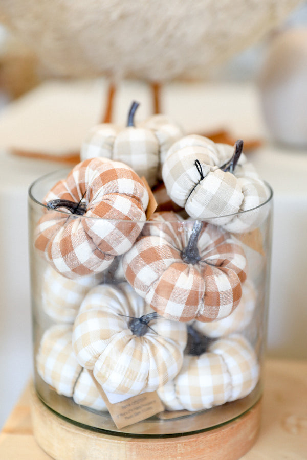 PLAID MINI PUMPKINS