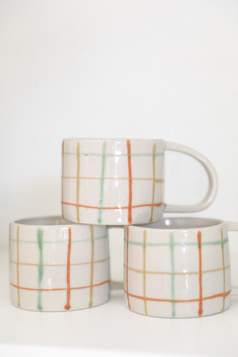 STONEWARE STRIPED MUG