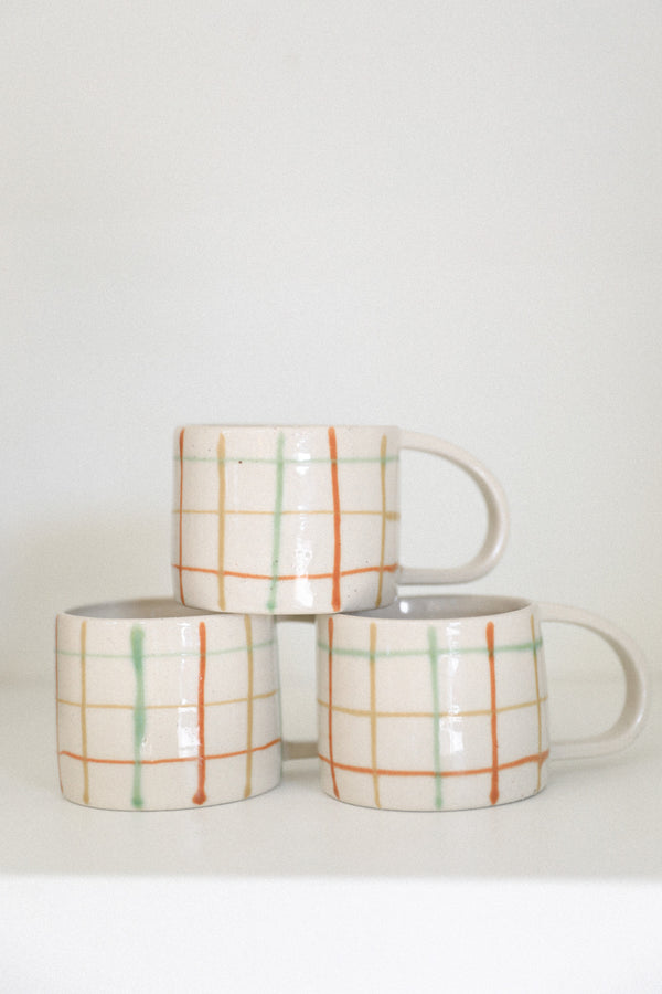 STONEWARE STRIPED MUG