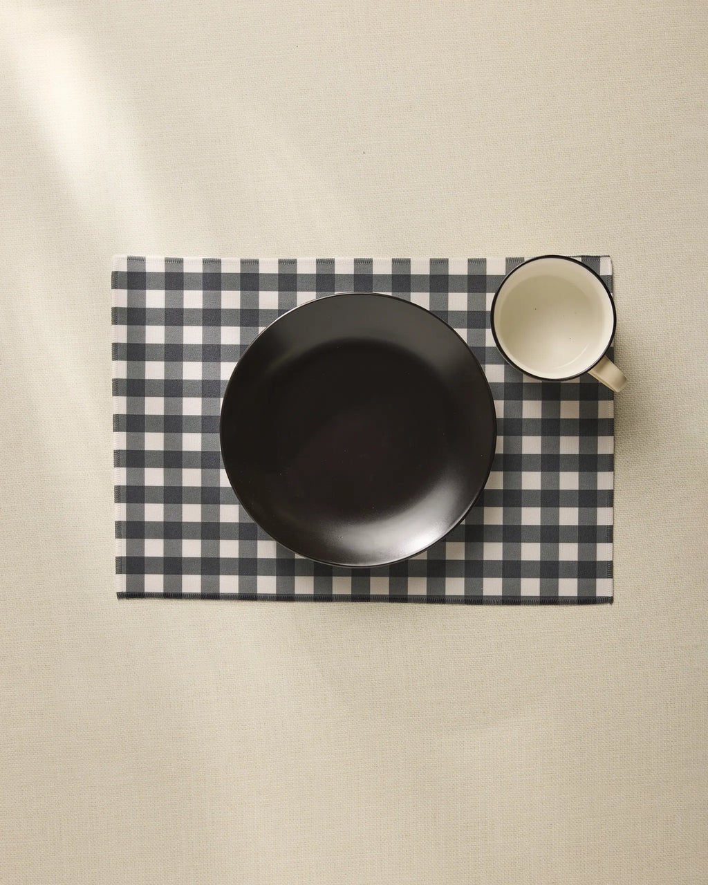 CHARCOAL GINGHAM PLACEMATS (SET OF 4)
