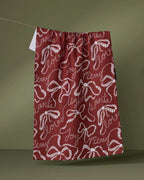 GEOMETRY TEA TOWEL - CHEERFUL BOWS