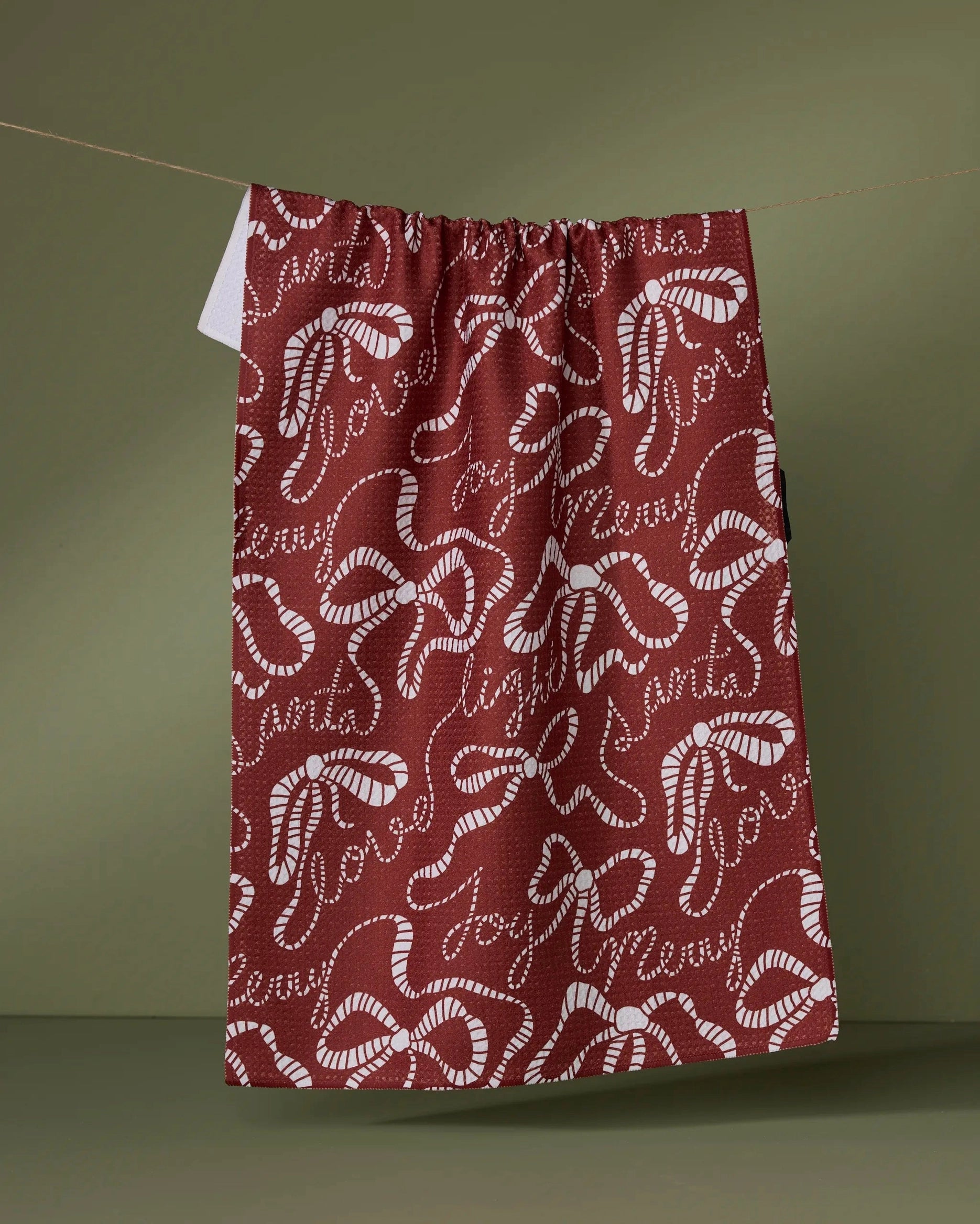 GEOMETRY TEA TOWEL - CHEERFUL BOWS