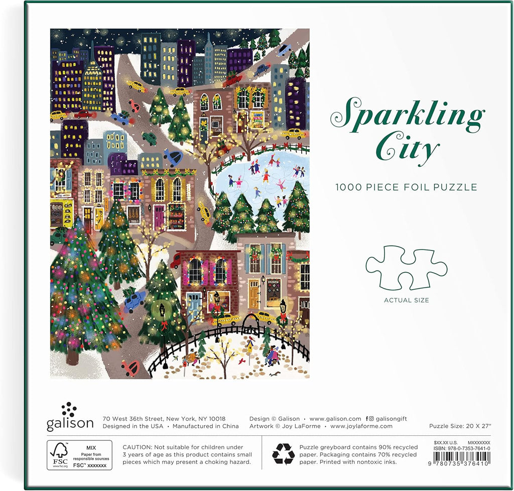 SPARKLING CITY 1000 PC. FOIL PUZZLE
