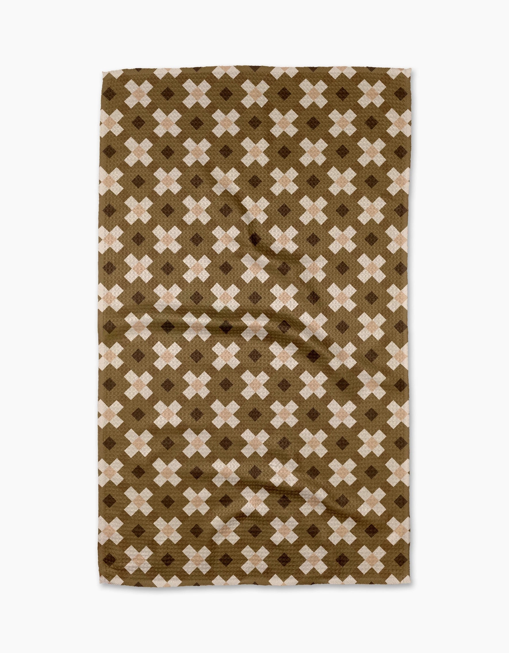 GEOMETRY TEA TOWEL - OLIVE GEO