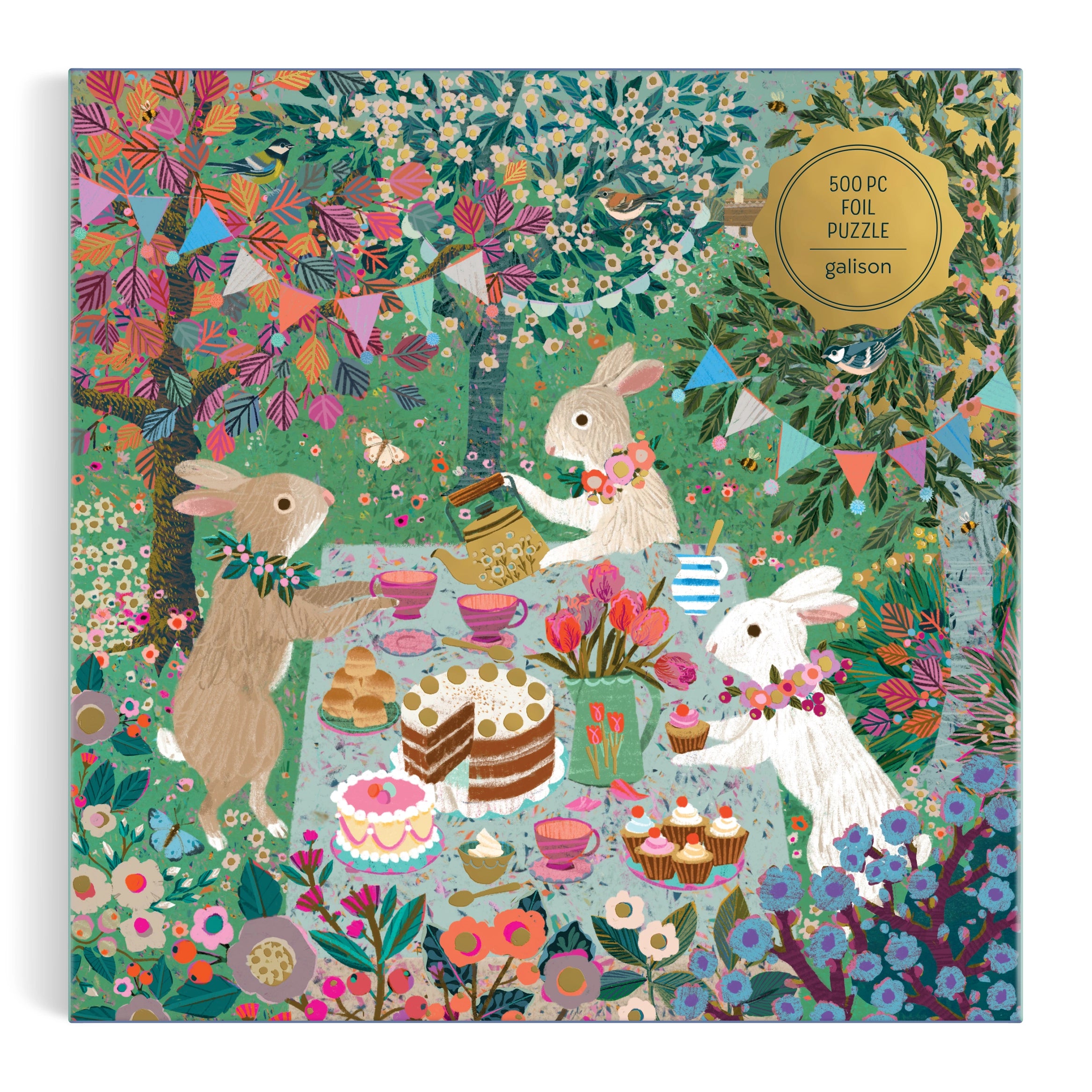 SPRING TEA PARTY - 500 PC. FOIL PUZZLE