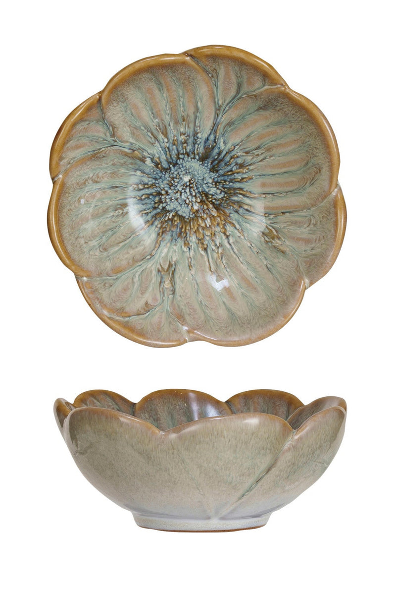 FLOWER GLAZED BOWL