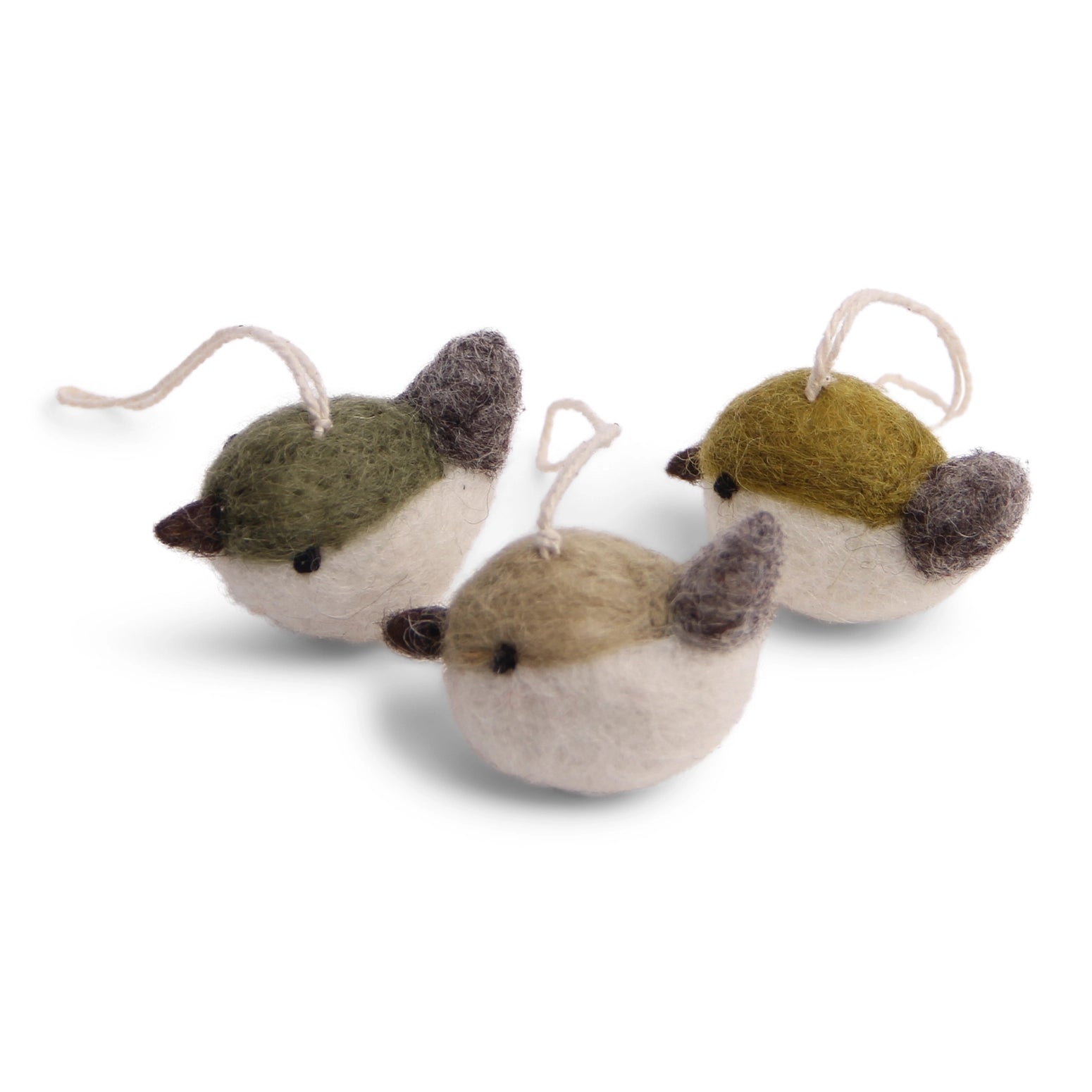 WOOL BIRDS - SET OF 3