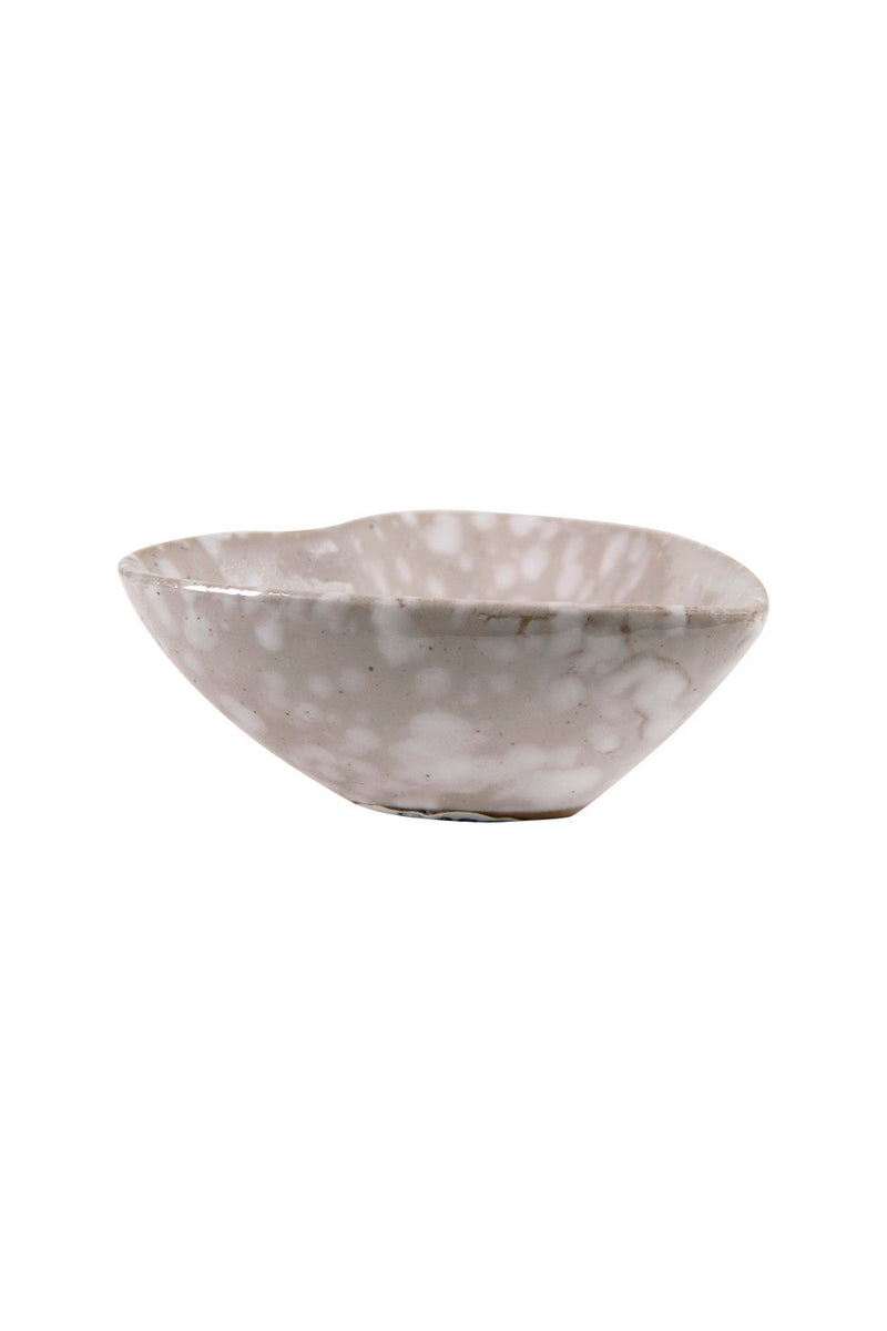 SPECKLED STONEWARE HEART DISH