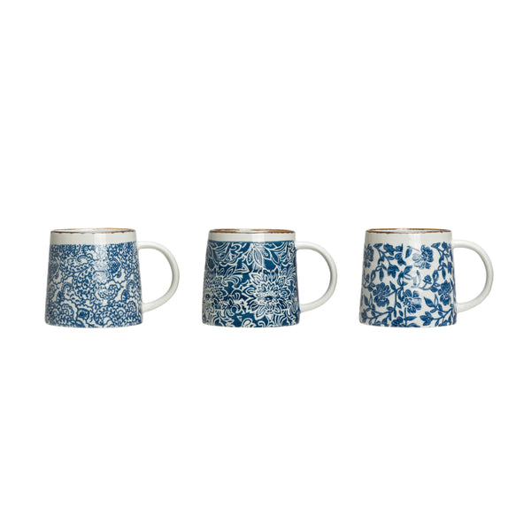 HAND STAMPED COTTAGE MUG