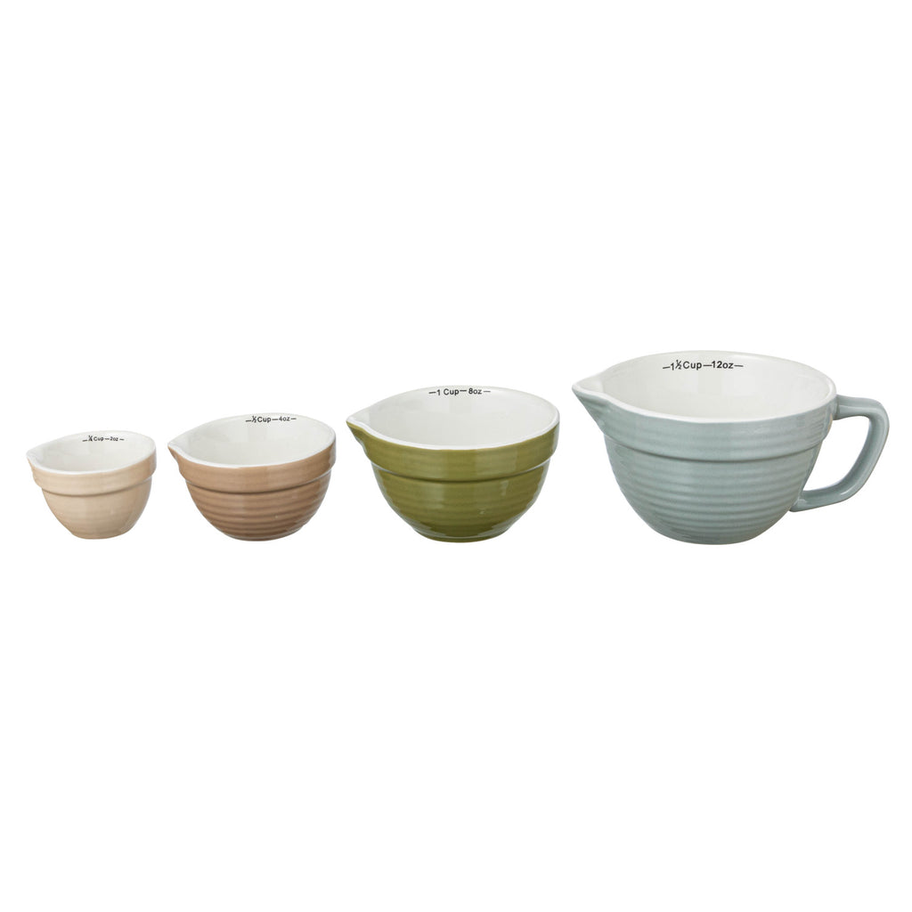 COLORED BATTER BOWL MEASURING CUPS