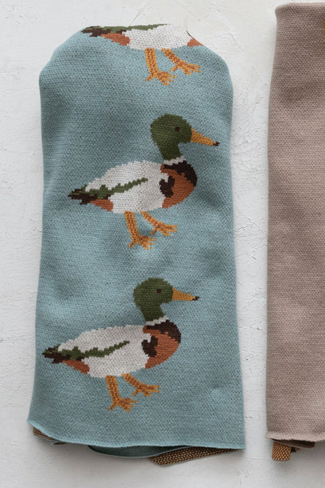 MALLARD DUCK KNIT BLANKET