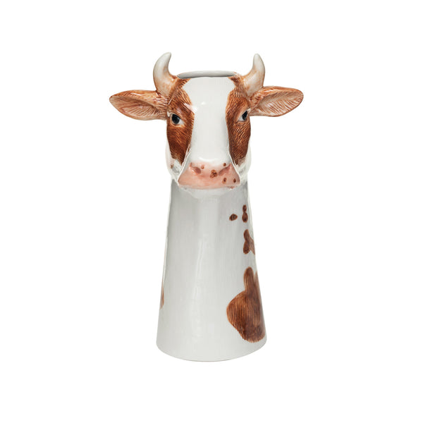 ETCHED COW VASE