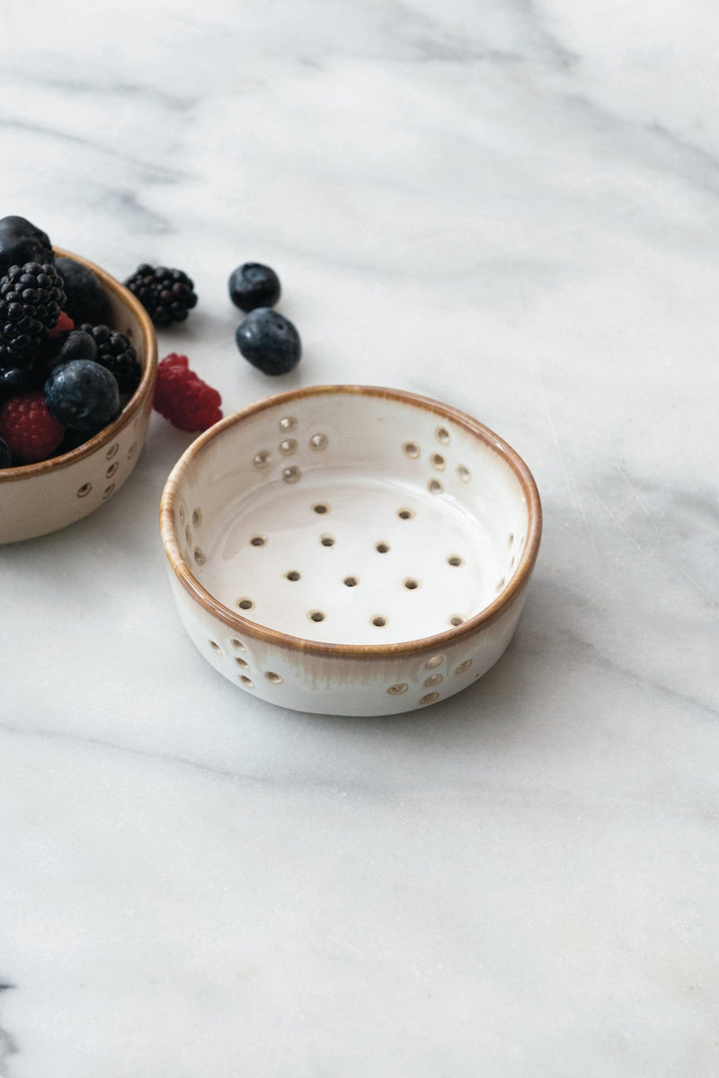 BERRY STONEWARE STRAINER