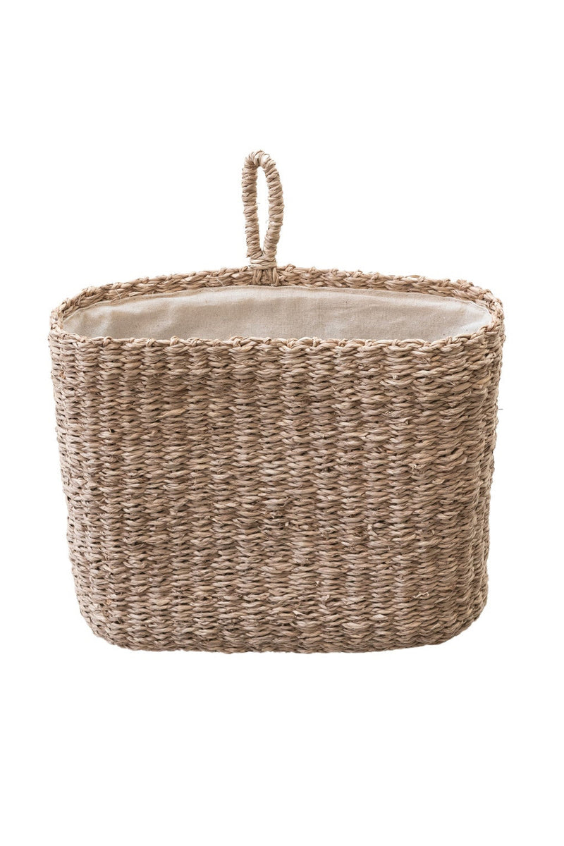 WOVEN SEAGRASS WALL BASKET