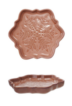 STONEWARE SNOWFLAKE PLATE