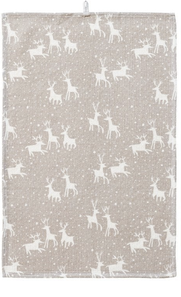 PRINTED WAFFLE TEA TOWEL