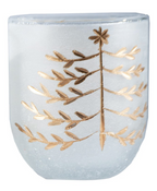 ETCHED GLASS TEALIGHT HOLDER