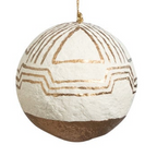GOLD HAND-PAINTED PAPER MACHE ORNAMENT