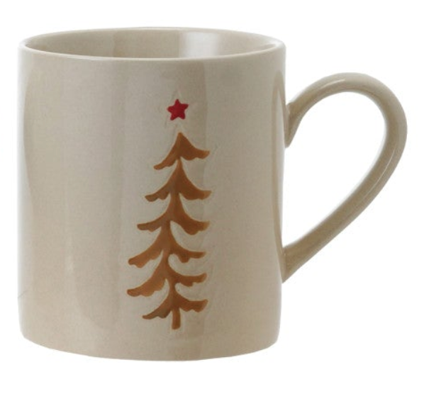 12 OZ. HAND-PAINTED STONEWARE MUG