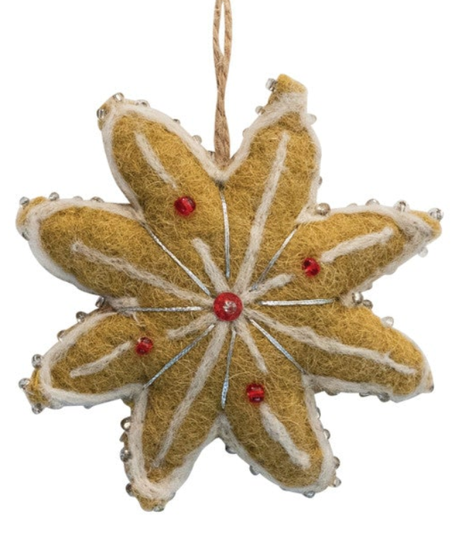 WOOL FELT FLOWER ORNAMENT
