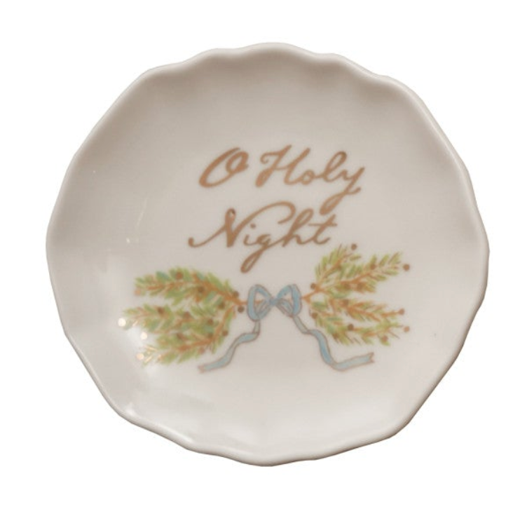 STONEWARE SCALLOPED PLATE