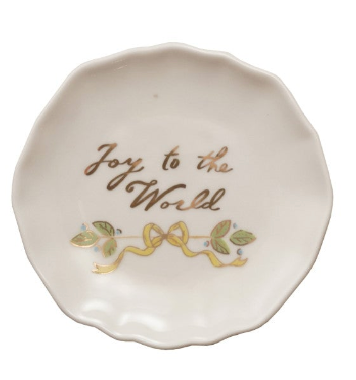 STONEWARE SCALLOPED PLATE