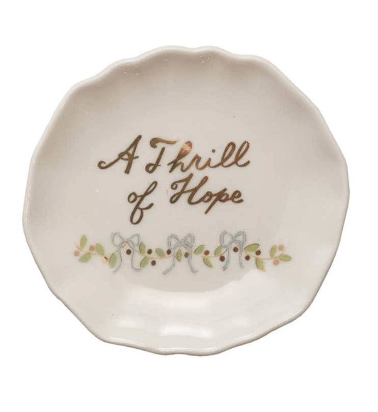 STONEWARE SCALLOPED PLATE