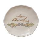 STONEWARE SCALLOPED PLATE