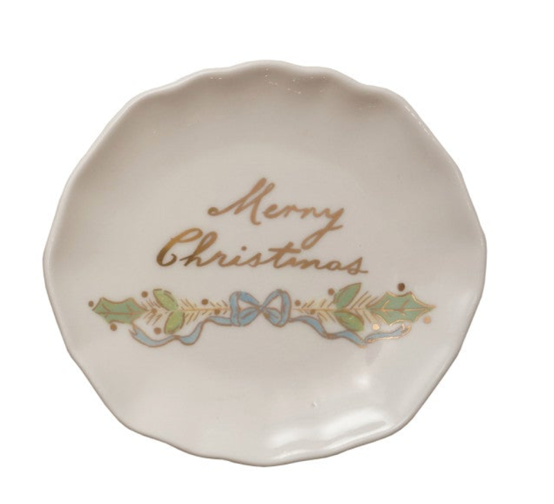 STONEWARE SCALLOPED PLATE