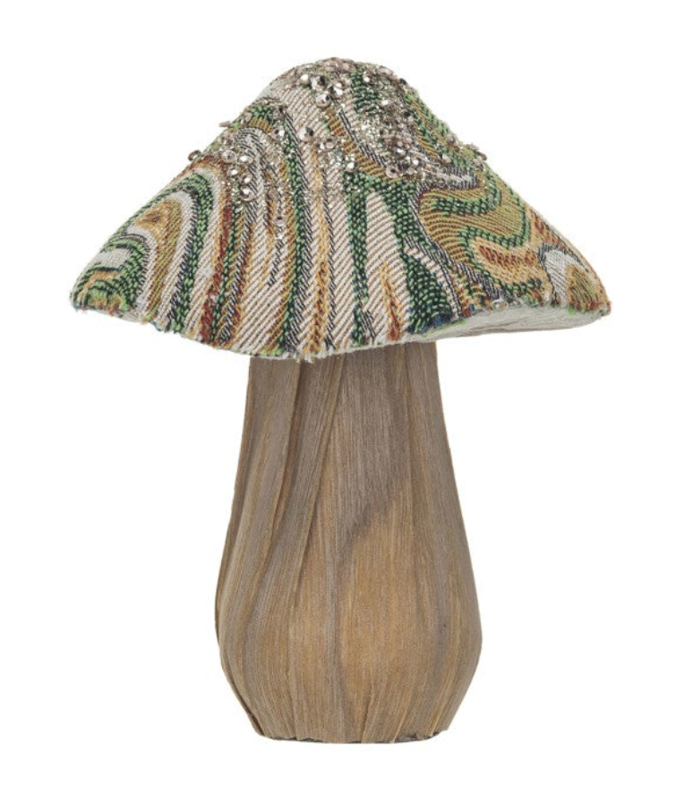 FABRIC + WOOD MUSHROOMS